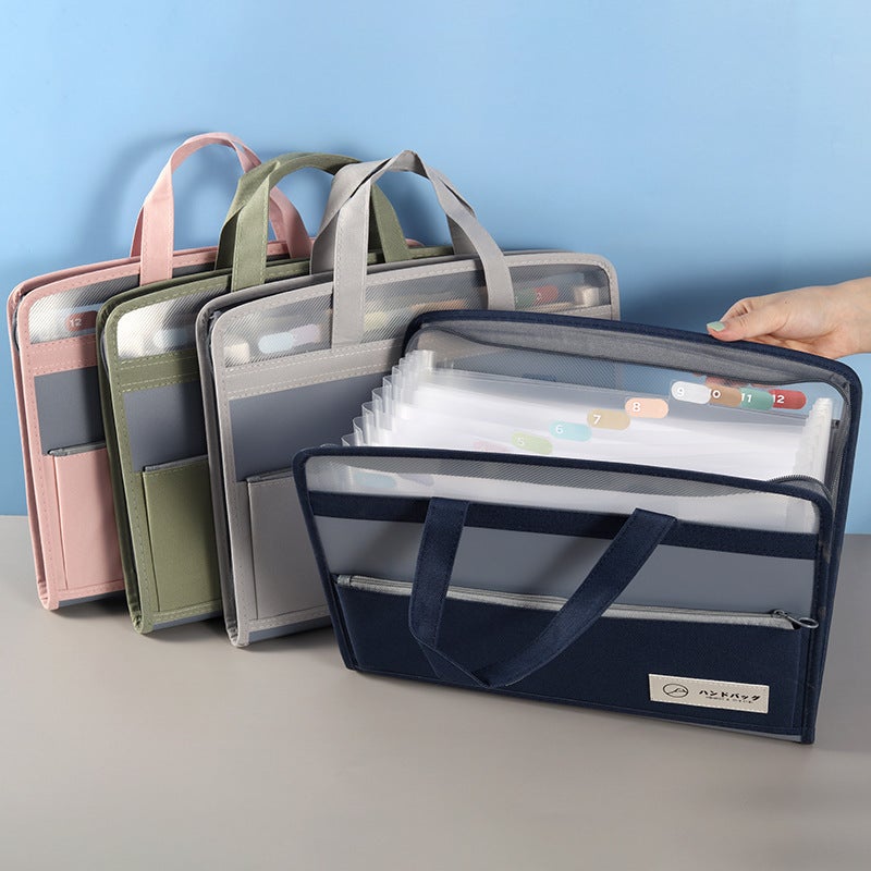 Kang Bai A4 Large Capacity Multi-Layer Portable Organ Bag Student Special Test Paper Data Transparent Folder Organ Bag - Image 2